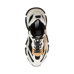 Steve Madden Possession Black/Tan Lace Up Boyfriend Chunky Platform Sneakers