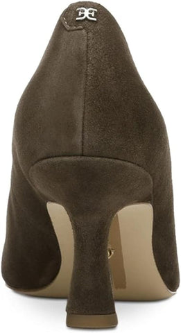 Sam Edelman Rika Alpine Green Suede Kitten Heel Slip On Pointed Toe Fashion Pump
