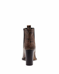 Vince Camuto Ellea Caramel Cream Pull On Pointed Toe Block Heeled Ankle Boot