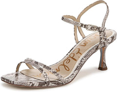 Sam Edelman Presley Sandshell Multi Squared Open Toe Ankle Strap Heeled Sandals