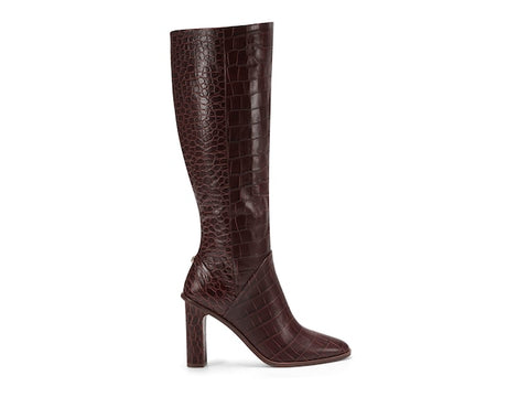 Vince Camuto Phranzie Redwood Leather Pointed Toe Tall Fashion Knee High Boot