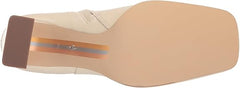 Sam Edelman Irie Modern Ivory Squared Toe Block Heeled Fashion Ankle Booties