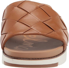Sam Edelman Adaley Saddle Open Toe Slip On Platform Leather Slide Sandals