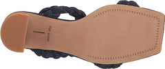 Dolce Vita Paily Indigo Denim Braided Straps Open Toe Block Heeled Sandals