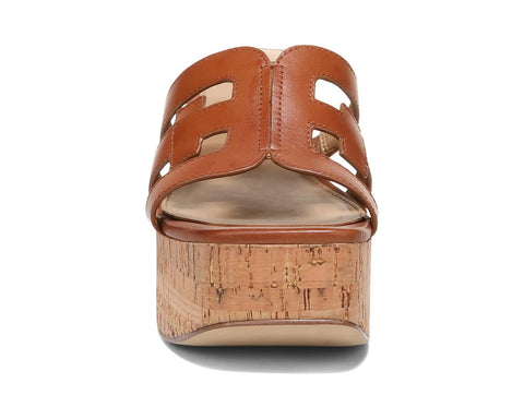 Sam Edelman Dev Saddle Cork Platform Slip On Block Heeled Open Toe Mules Sandals