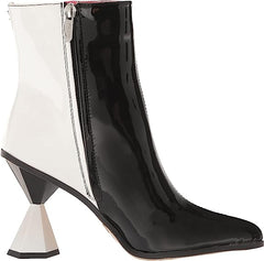 Circus By Sam Edelman Rosalie Black/Bright White Architectural Heel Ankle Boots