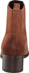Sam Edelman Kaiti Walnut Brown Block Heel Round Toe Pull On Fashion Ankle Boots