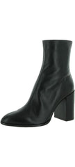 Steve Madden Trudy Black Leather Low Platform Block Heeled Ankle Booties