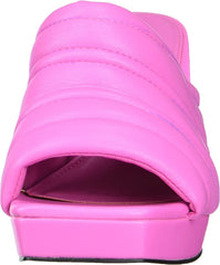 Circus by Sam Edelman Marlie Pink Crush Slip On Open Toe Block Heeled Sandals