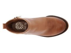 Vince Camuto Gorgan Light Cognac Tan Leather Block Heel Ankle Bootie Boots