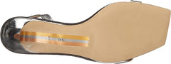 Sam Edelman Rayelle Soft Silver Ankle Strap Open Toe Kitten Heeled Dress Sandals