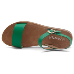 Herstyle Womens Monday Open Toes One Band Ankle Strap Flat Sandals