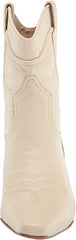 Sam Edelman Taryn Ivory Suede Leather Pointed Toe Kitten Heel Cowboy Boots