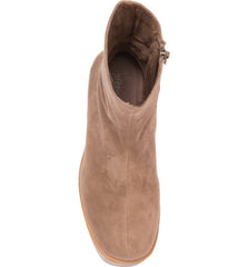 Jeffrey Campbell Mexique-3 Taupe Suede Platform Block Heel Ankle Retro Bootie