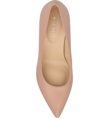 Nine West Cecilee Light Natural Slip On Pointed Closed Toe Retro Inspired Pumps