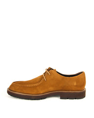 Tod's Men's POLBASSO BISCOTTO Suede Lace Up Elegant Block Low Heel Leather Shoes