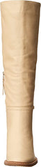 Sam Edelman Elsy Eggshell Rounded Toe Stacked Block Heel Knee High Fashion Boots