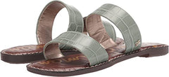 Sam Edelman Gala Dark Seaglass Green Slip On Rounded Open Toe Slide Sandal