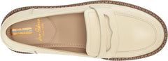 Sam Edelman Colin Modern Ivory Leather Slip On Rounded Toe Classic Loafers