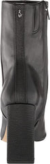 Sam Edelman Anika Black Squared Toe Block High Heel Leather Ankle Fashion Boots