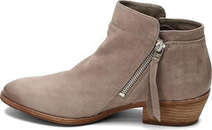 Sam Edelman Packer Putty Leather Squared Toe Stacked Block Heel Ankle Booties