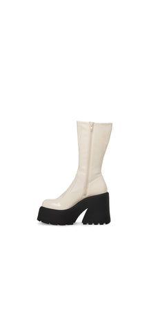 Steve Madden Arrow Bone Patent Chunky Heeled Chunky Platform Fashion Boots