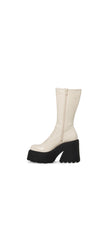 Steve Madden Arrow Bone Patent Chunky Heeled Chunky Platform Fashion Boots