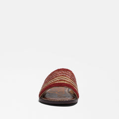 Sam Edelman Gallie Sunset Multi Slip On Rounded Open Toe Flat Slides Sandals