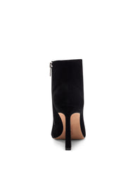 Vince Camuto Taileen Black Square Toe Covered Stiletto Heeled Ankle Dress Bootie