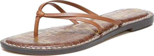 Sam Edelman Gerianne Saddle Leather Thin Strap Beach Slip-On Flip-Flop Sandal