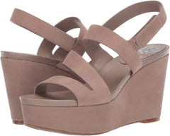 Vince Camuto VELLEY Ankle Strap Caged Strappy Sandal Taupe Platform Wedge