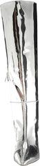 Sam Edelman Vance Soft Silver Pointed Toe Kitten Heel Knee High Fashion Boots