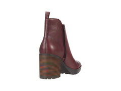 Lucky Brand Worrin Deep Mahogany Lug Sole Chunky Heel Platform Fashion Booties
