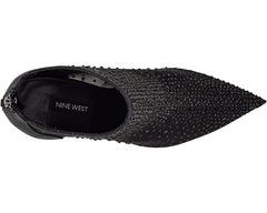 Nine West For Now P2 Black Mesh Pointed Toe Formal Pump Bootie Ankle Boots