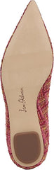 Sam Edelman Nori Magenta Multi Pointed Toe Chain Detailed Slip On Ballet Flats