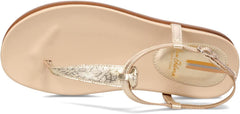 Sam Edelman Naomi Gold Slip On Open Toe Adjustable Buckle Ankle Straps Sandals