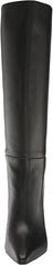 Sam Edelman Vance Black Leather Pointed Toe Kitten Heel Knee High Fashion Boots
