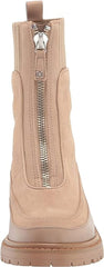 Sam Edelman Leone Sesame Chunky Block Heel Closed Toe Zipper Combat Ankle Boots