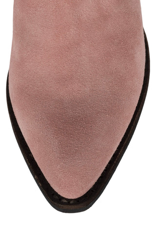 Jeffrey Campbell Calvera Pink Suede Pointed Western Angled Heel Knee High Boots