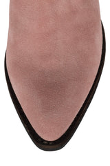 Jeffrey Campbell Calvera Pink Suede Pointed Western Angled Heel Knee High Boots