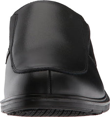 Dr Scholl's Jeff Black Leather Slip On Stacked Heel Rounded Toe Causal Loafers