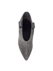 Jessica Simpson Vianne Pewter High Heel Crystal Rhinestone Pull On Ankle Booties