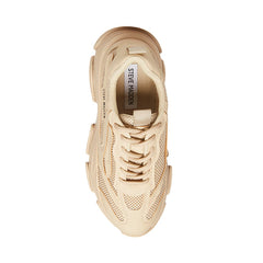 Steve Madden Possession Tan Nude Lace Up  Boyfriend Chunky Platform Sneakers