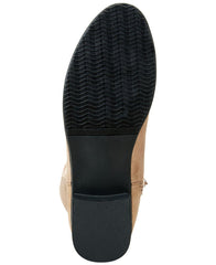 Wanted Cordele Taupe Suede Fitted Over-the-Knee Stretchy Vegan Suede Boot