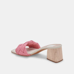 Dolce Vita Moly Petal Pink Stella Slip On Squared Open Toe Block Heeled Sandals