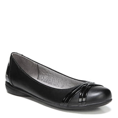 LifeStride Aliza Black Fashion Slip On Rounded Toe Flat Heel Ballet Shoes 5