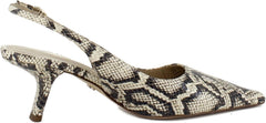 Sam Edelman Bianka Roccia Python Pointed Toe Slingback Kitten Heel Pumps