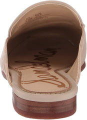 Sam Edelman Linnie French Oak Golden Accented Slip On Rounded Toe Fashion Mules