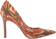 Sam Edelman Hazel Sunset Orange Multi Stiletto Heel Pointy Toe Slip On Pumps