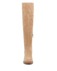Vince Camuto Dasemma 2 Tortilla Taupe Wide Calf Over The Knee Block Heel Boots